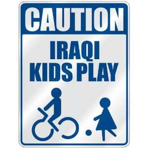   CAUTION IRAQI KIDS PLAY  PARKING SIGN IRAQ