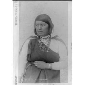  Mrs. Lo,Pueblo of Isleta,NM,Indian Woman,c1890,necklace 