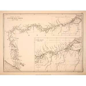  1875 Print Map Brazil Guyana South America Pacific Ocean 