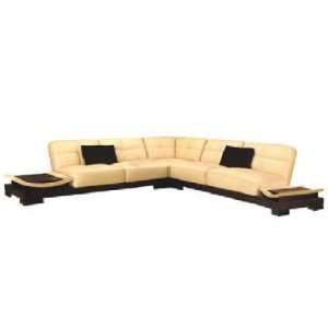   Italian Leather Carlo 3 Pieces Sectional Mandarin Living Rooms Home
