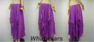 Belly Dance Sequin Long Skirt Costume 10 Colors Q54  