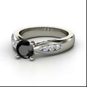 DESIGNER ENGAGEMENT & EYE CATCHING WEDDING BLACK DIAMOND RING SSR0087 