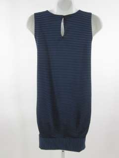 KZ JERZEY Navy Black Striped Sleeveless Tunic Dress M  
