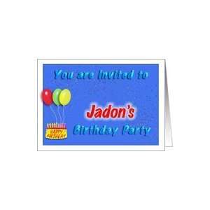  Jadons Birthday, Invitation to the Party Card Toys 