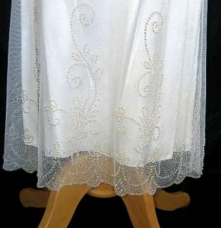 NWT Jessica McClintock White 1920s Wedding Dress Size 12  