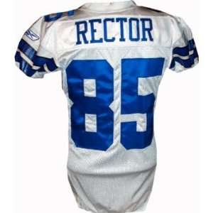  Jamaica Rector #85 Cowboys Game Issued White Jersey (Size 