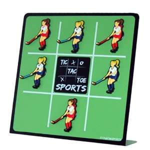  Field Hockey Magnetic Tic Tac Toe Game (Red/Blue Players 