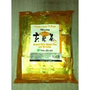 Maeda en Brown Rice Green Tea with Matcha 100 Tea Bags  
