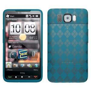  New Amzer Luxe Argyle Skin Case Blue For Htc Hd2 Precise 