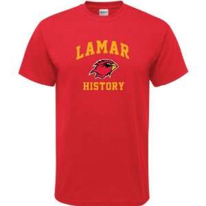  Lamar Cardinals Red History Arch T Shirt Sports 