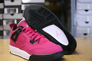 GIRLS JORDAN 4 RETRO (PS) YOUTH VOLTAGE BERRY SIZE 2  