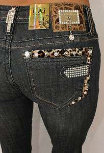   NEW 2012 STLYE Black Distressed Jeweled Leopard Animal Skinny Jeans