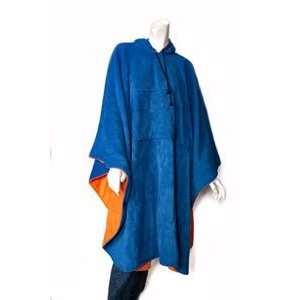  Bleacher Blanket Poncho   Royal Blue/Orange Sports 