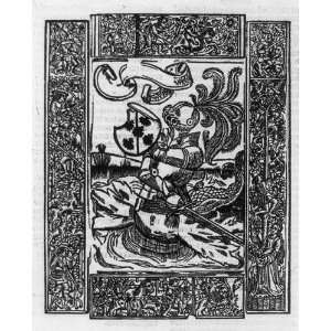  Knight in armor,lower body of fish,hunting scenes,1518 