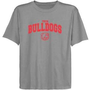  Louisiana Tech Bulldogs Youth Ash Logo Arch T shirt 