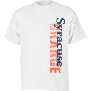  Syracuse Orange White Vertical Cube T Shirt Sports 