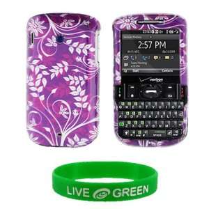  Purple Flower Design Snap On Hard Case for HTC Ozone 