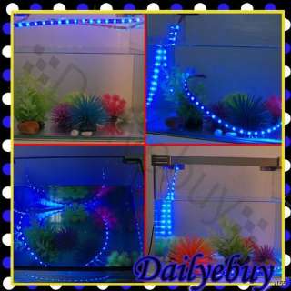   Meter 60 Blue LED Aquarium Fish Tank Decor flexible Light Bar  