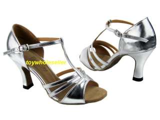 Ladies Latin Ballroom Salsa Silver Dance Shoes G187  