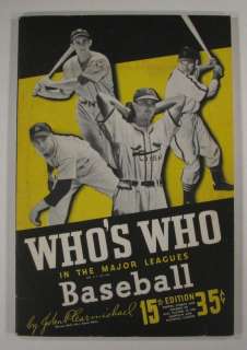 1947 WHOS WHO in the Major Leagues Baseball Annual Yearbook  