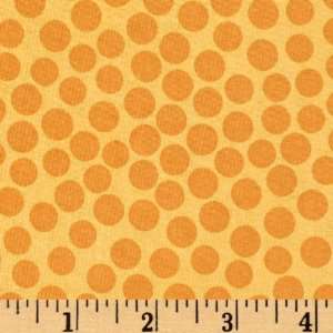  44 Wide Lolas Posies Polka Dot Yellow Fabric By The 
