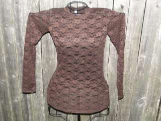 COWGIRL BROWN LONG SLEEVE LACE LAYERING SHIRT  