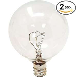    Lumen Decorative G16.5 Incandescent Light Bulb, Auradescent, 2 Pack