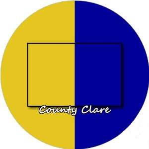  Pack of 12 6cm Square Stickers County Clare Flag