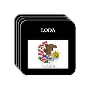  US State Flag   LODA, Illinois (IL) Set of 4 Mini Mousepad 
