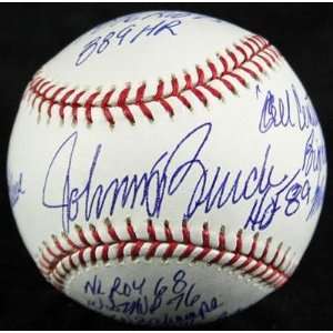 Johnny Bench Autographed Baseball   Authentic 12 Stat Jsa 