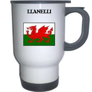 Wales   LLANELLI White Stainless Steel Mug Everything 