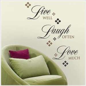  Live, Love, Laugh Wall Decal