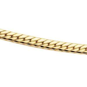  18K Yellow Gold English Chain Link Bracelet   Length 18 cm 