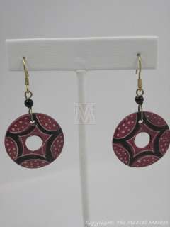 African Jewelry Maasai Soapstone Earrings Kenya Handmade #298  
