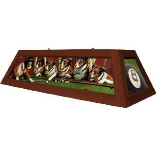 Pool Table Light Box Style Pool Dogs Mahogany Stain
