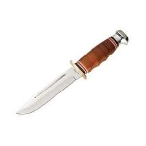  Ka bar Knives Leather Handled Marine Hunter Sports 