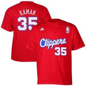   Angeles Clippers #35 Chris Kaman Red Player T shirt