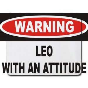  Warning Leo with an attitude Mousepad
