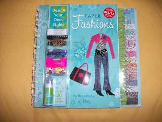 NEW Paper Fashions KLUTZ KIT Design Your Own Styles NIP  