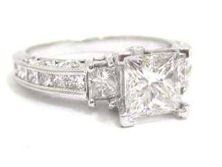 THIS BEAUTIFUL 1.20CT PRINCESS CUT DIAMOND IS SET ON A HIGHLY DETAILED 