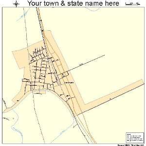  Street & Road Map of Lecompte, Louisiana LA   Printed 