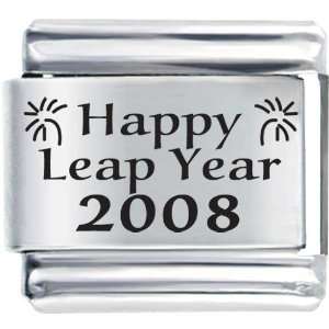    Holiday Happy Leap Year 2008 Laser Italian Charms Pugster Jewelry