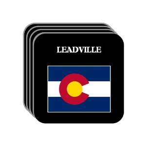  US State Flag   LEADVILLE, Colorado (CO) Set of 4 Mini 