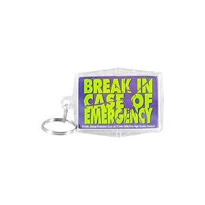 Keyper Keychains Condom Break in case of emergency   Green & Purple 