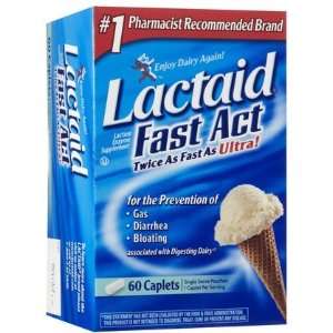 Lactaid Fast Act Lactase Enzyme Supplement Caplets 60ct (Quantity of 3 