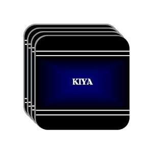 Personal Name Gift   KIYA Set of 4 Mini Mousepad Coasters (black 