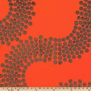   Knit Lined Dots Pattern Taupe/Coral Fabric By The Yard Arts, Crafts