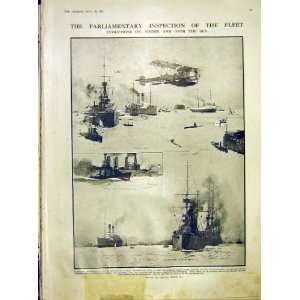  Parliamentary Inspection Fleet Aeroplane Ship Navy 1912 