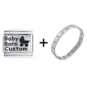 Baby Born Custom Date Laser Italian Charm