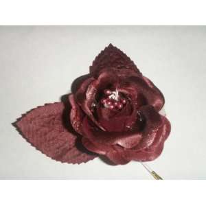   12 Silk Roses Wedding Favor Flower Corsage Burgundy 